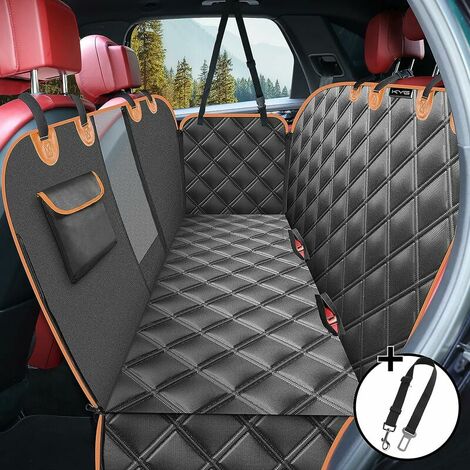 Dog Car Seat Cover Rear Seat Cover Non-slip Waterproof Material Upgrade with Viewing Window Trunk Protector Universal Car 135X148cm Black