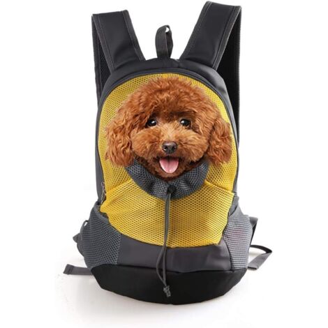 Dog Carrier Backpacks, Small Puppy Carrier Travel Pet Backpacks, 40 x 35 x 27 cm, Yellow