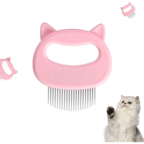 Dog Cat Brush, Dog Comb, Autocleaning Dog Cat Brush, Portable Massage and Deshedding Grooming Tool, Suitable for Short and Long Hair Dogs and Cats