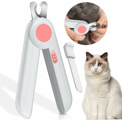 Dog Clippers, Nail Clippers for Medium and Large Dogs Care, Safe Grooming by Spacer, Safety Guard, Pet Accessory (Pink)