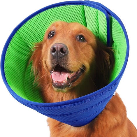 Dog Collar, Anti-Licking and Scratching Dog Collar, Soft Transparent Dog Collar, Adjustable Dog Recovery Collar, Breathable Healing Cone (Blue)