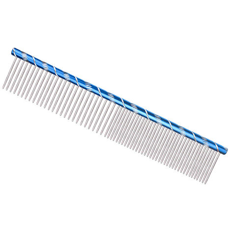 Dog Combs with Rounded Ends Stainless Steel Teeth Grooming Tool for Long and Short Haired Dog Cat Pets,model:Blue