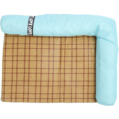Dog Cooling Bed Portable Sturdy Comfortable Summer Cat Dog Sleeping Mat Bed for Home Vehicle Blue