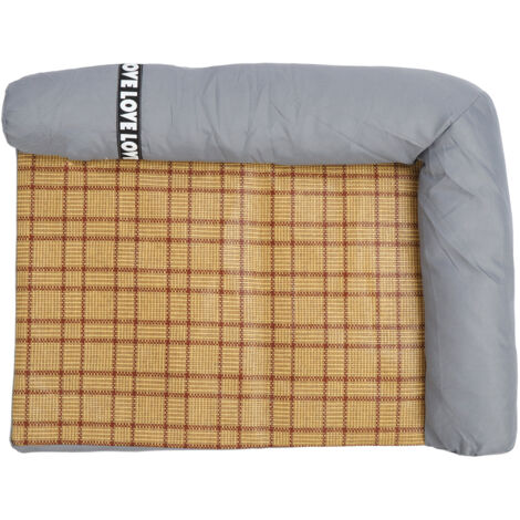 Dog Cooling Bed Portable Sturdy Comfortable Summer Cat Dog Sleeping Mat Bed for Home Vehicle Gray