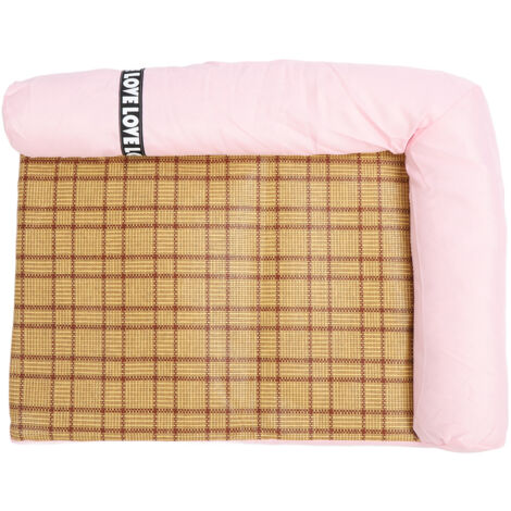 Dog Cooling Bed Portable Sturdy Comfortable Summer Cat Dog Sleeping Mat Bed for Home Vehicle Pink