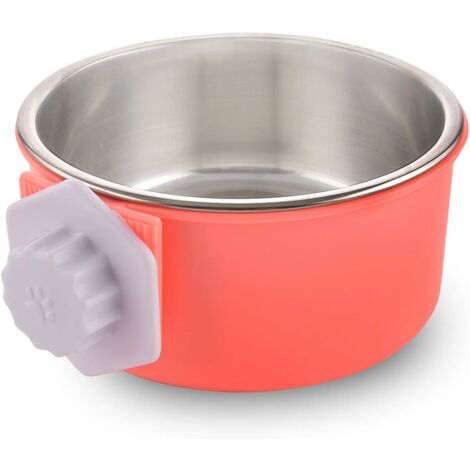 Dog Crate Removable Bowl Stainless Steel Hanging Bowl Pet Cage Small Water Bowl Feeder Food for Dogs Cats Rabbits Birdsgreen Pet Supplies
