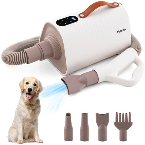 Dog Dryer Cat Hair Blower High Velocity Pet Grooming Dryer Adjustable Temperture