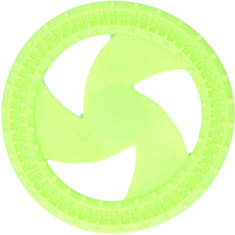 Dog Flying Disc Toy Soft Teeth Cleaning Interactive Silicone Pet Flying Disk Chewing Toy for Outdoor Training Green