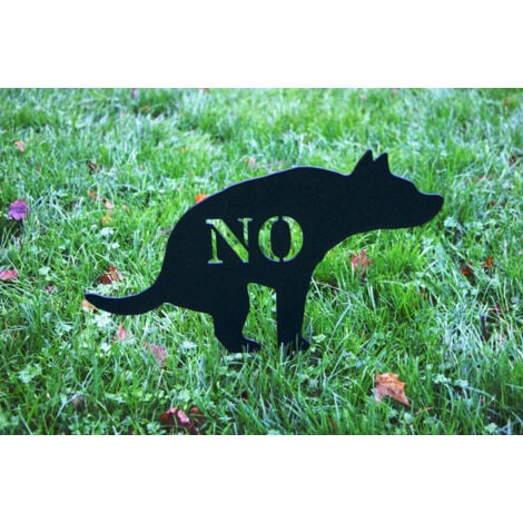 Dog - Garden Ornament - Solid Steel - W34.3 x H25.4 cm - Black