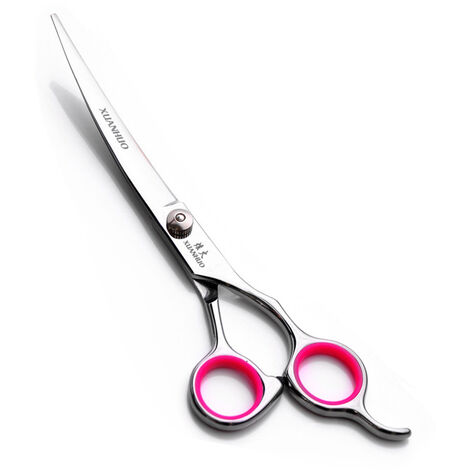 Dog Grooming Scissors, Stainless Steel Grooming Scissors, Curved Blade Scissors for Hair Salons for Dogs and Cats, Curved Scissors