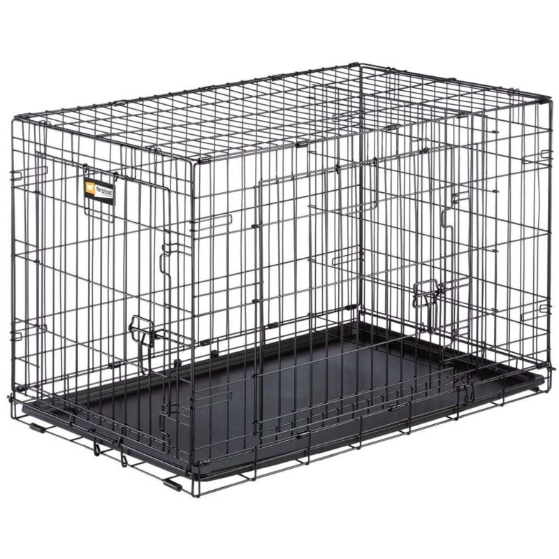 FERPLAST  - dog inn Box pliable pour chiens en diff&eacute;rentes mesures. . Variante dog-inn 90 - Misure: 92.7 x 58.1 x h 62.5 cm - Noir