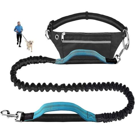 Dog jogging leash, ideal for running, jogging, and hiking. Dog jogging leash with waist belt.
