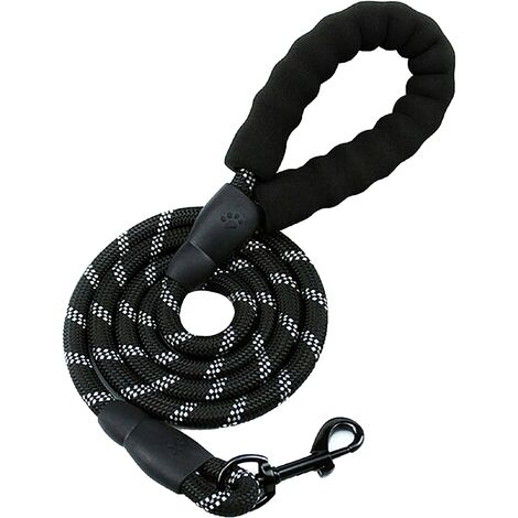 Dog Lead 1.5 m / 5 ft Strong Dog Training Lead with Comfortable Padded Handle & Reflective Training Lead for Night Safety Suitable for All Sizes Dogs