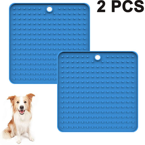 2 Pack Blue+greenpad For Dog Lick, Pet Mat Slow Feeders & Anxiety Relief,  Perfect For Dog Food, Cat Food, Cat Treats, Yogur
