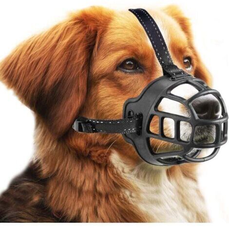 Dog Muzzle, Muzzle, Basket Muzzle for Small, Medium and Large Dogs with Adjustable Straps (Size 3, Black)