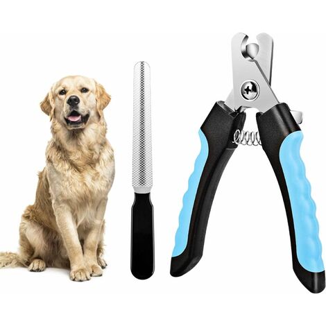 Dog Nail Clippers and Nail File with Protection and Safety Lock for Medium to Large Dog Breeds SOEKAVIA