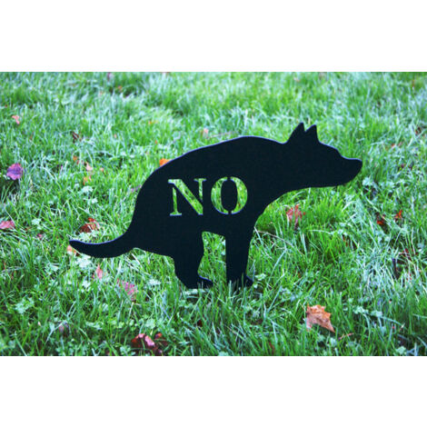 Dog on Stake - Garden Ornament - Solid Steel - W34.3 x H25.4 cm - Bare Metal/Ready to Rust