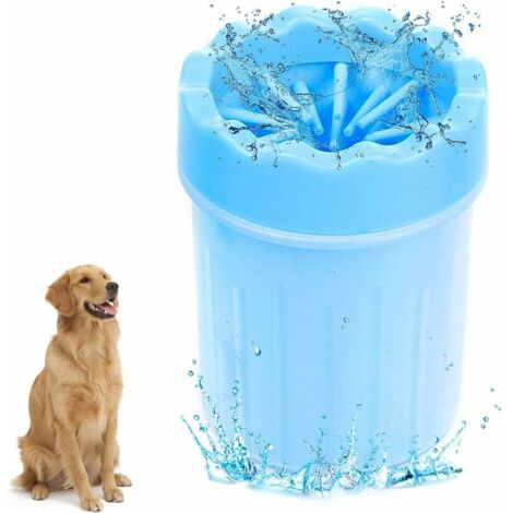 Dog Paw Cleaner, Portable Dog Paw Cleaner, Pet Cleaning Brush (Blue)