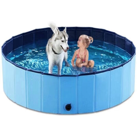 Dog Pool Pet Pool Gift PVC+MDF Glue Foldable Bath 80x30cm