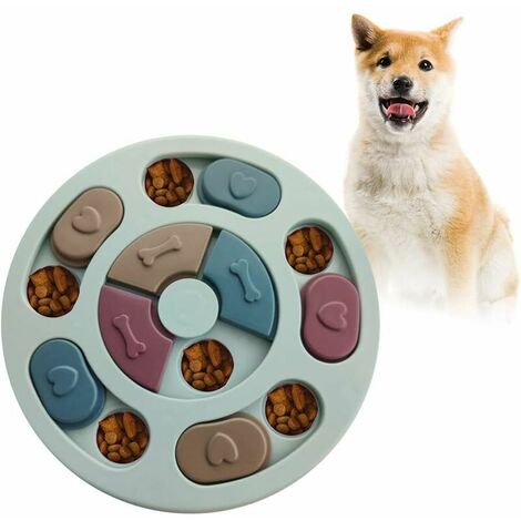 Dog Puzzle, Dog Food Dispenser Toy, Durable Interactive Dog Toy, Dog IQ Training Toy, Improve IQ (Blue)