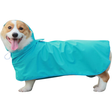 Clear Dog Raincoat Jacket Hooded with Reflective Strip Lightweight Breathable Pet Rain Poncho Cartoon for Small Medium Dogs Puppies Waterproof Pet Raincoat Slicker Hoodie for Dog with Leash Hole 
