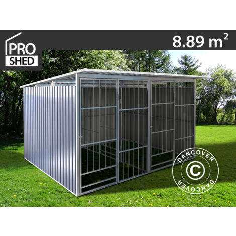 Enclosed best sale dog kennel