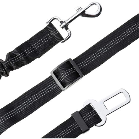 Dog Safety Harness, 2 Pack, Adjustable, 25 Inch, Black