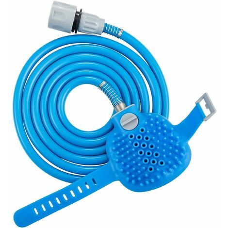Dog Shower Sprayer Dog Bath Tool Adjustable Hand Held Brush and Wipes 2 in 1-2.5M