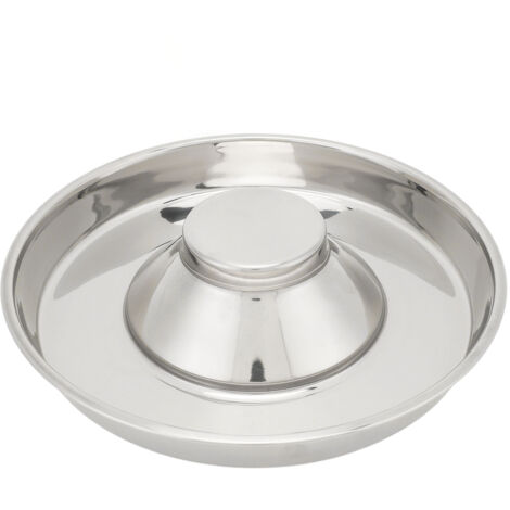 Dog Slow Feed Bowl Stainless Steel Anti Tipping Smoother Surface Puppy Pet Slow Feeder Food Bowl for Home Indoor S Size, 26 X 6cm / 10.2 X 2.4in