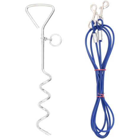 Dog Tie Out Cable with Ground Stake 5 m vidaXL