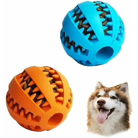 Dog Toy Ball,Nontoxic Bite Resistant Teething Toys Balls for Small/Medium/ Large Dog and Puppy Cat,Dog Pet Food Treat Feeder Chew Tooth Cleaning Ball Exercise Game IQ Training Ball