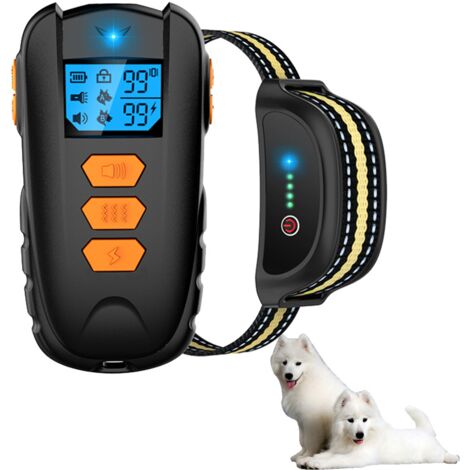Dog Training Collar with 1650ft Remote, IPX7 Waterproof Dog Collar with Beep, Vibration, Shock, Adjustable Shock Vibration Level 0-99