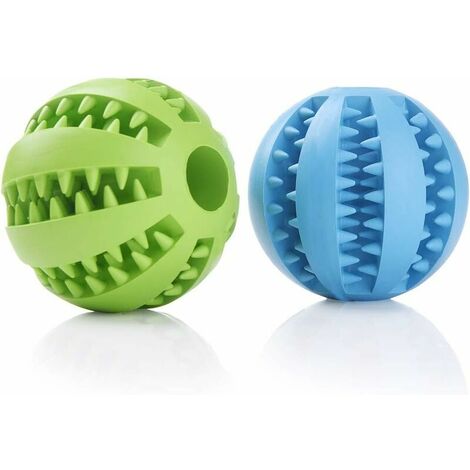 Dog Treat Ball, Rubber Dental Ball, Non-Toxic Sting Resistant Interactive Toys