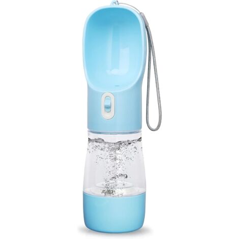 Dog Water Bottle, 2 in 1 Portable Dog Water Bottle 258ML Travel Dog Water Bottle for Outdoor for Dog Cat Pets
