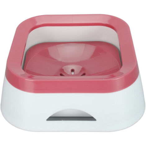 Dog Water Bowl Multipurpose Large Capacity Spill Proof Detachable Pet Water Bowl with Floating Disk for Dogs Cats Pets Rose Red