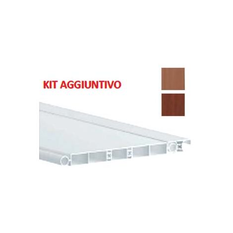 DOGA AGGIUNTIVA IN PVC PER PORTA A SOFFIETTO  cm.13x210 mogano    PINTO