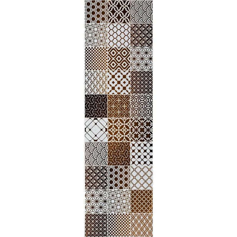 

Camino de cocina, 100% Made in Italy, Alfombra antimanchas con impresión digital, Camino antideslizante y lavable, modelo Elsenborn, 180x52 cm - Doge