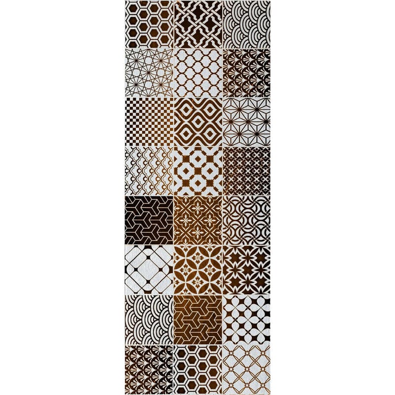 

Camino de cocina, 100% Made in Italy, Alfombra antimanchas con impresión digital, Camino antideslizante y lavable, modelo Elsenborn, 140x52 cm - Doge