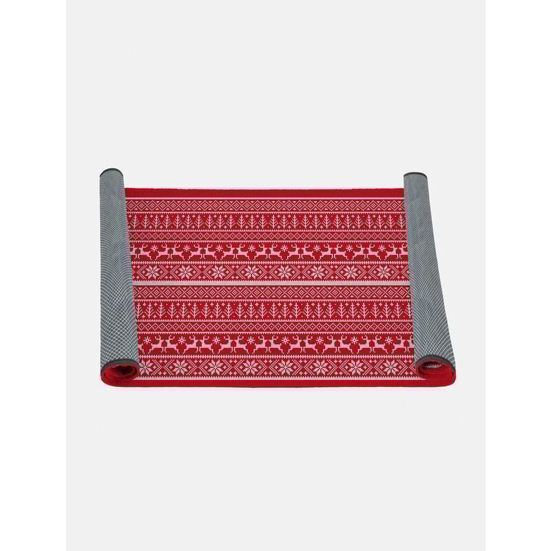 

Camino de cocina, 100% Made in Italy, Alfombra antimanchas con impresión digital, Camino antideslizante y lavable, Modelo navideño - Chelsie, cm