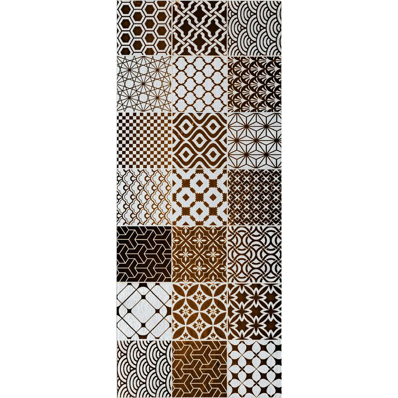 

Doge Milano Camino de cocina, 100% Made in Italy, Alfombra antimanchas con impresión digital, Camino antideslizante y lavable, modelo Elsenborn,