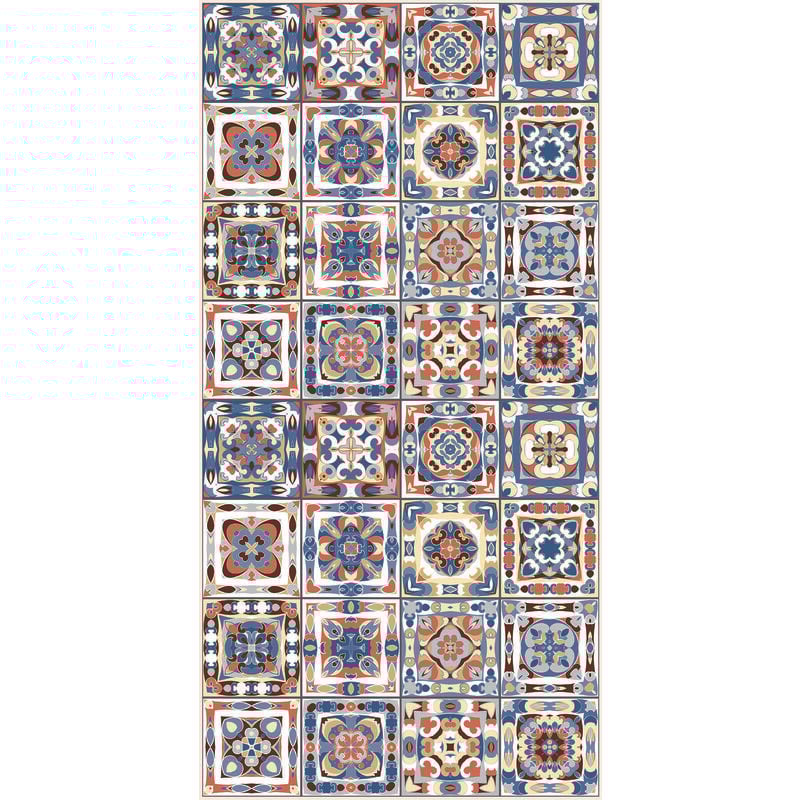 

Camino de cocina, 100% Made in Italy, Alfombra antimanchas con impresión digital, Camino antideslizante y lavable, Modelo Maiolica - Bernetta, cm