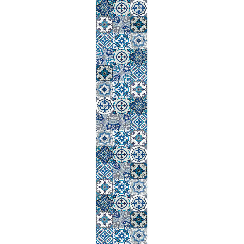 

Camino de cocina, 100% Made in Italy, Alfombra antimanchas con impresión digital, Camino antideslizante y lavable, Modelo Maiolica - Chretien, 240x52