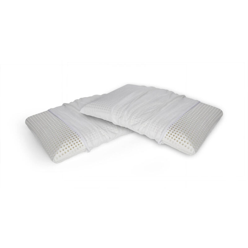 

Talamo Italia Set of 2 Pillows for bed, 100% Made in Italy, Removable "soap" pillow in perforated Memory Foam, Hypoallergenic and Breathable,