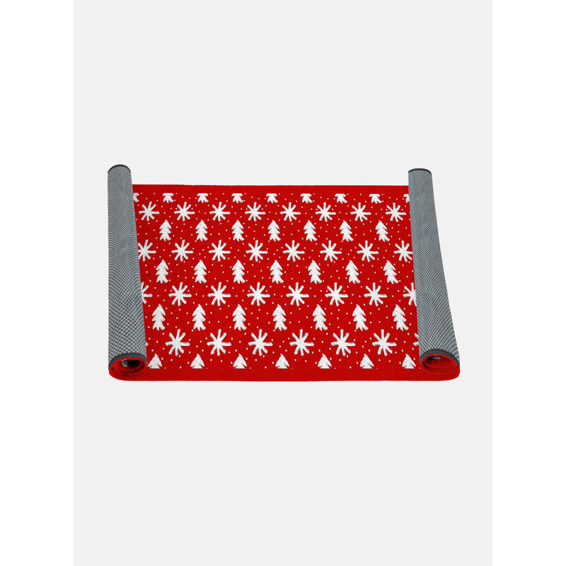 

Camino de cocina, 100% Made in Italy, Alfombra antimanchas con impresión digital, Camino antideslizante y lavable, Modelo navideño - Calanthia, cm