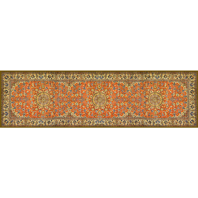 

Camino de cocina, 100% Made in Italy, Alfombra antimanchas con impresión digital, Camino antideslizante y lavable, Modelo Vintage - Concordia, 140x52