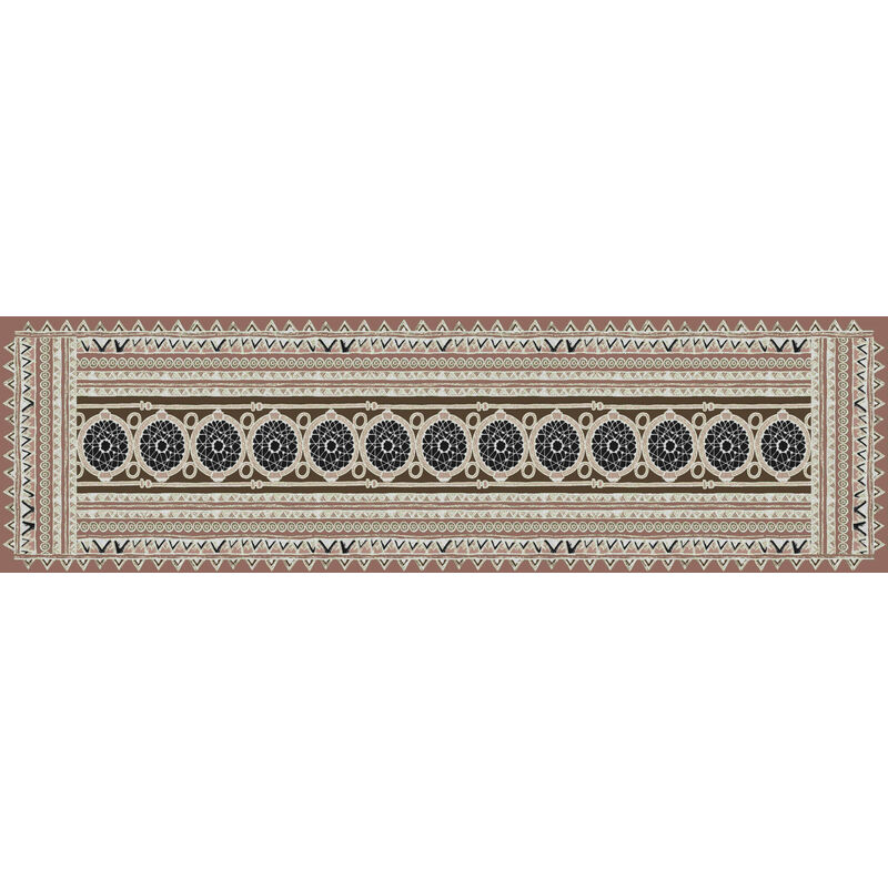 

Camino de cocina, 100% Made in Italy, Alfombra antimanchas con impresión digital, Camino antideslizante y lavable, Modelo Vintage - Utah, 140x52 cm