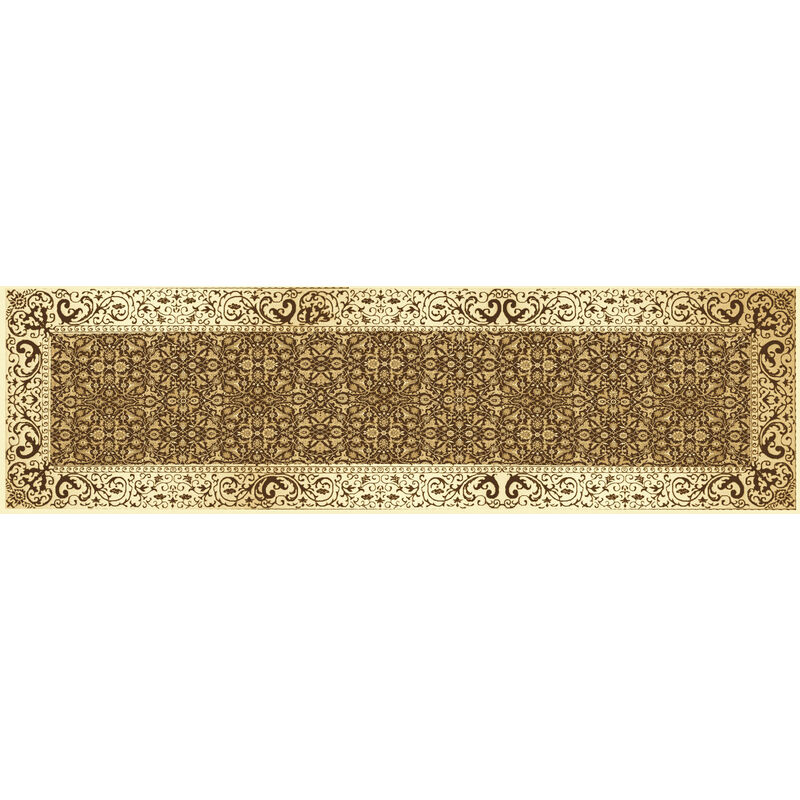 

Camino de cocina, 100% Made in Italy, Alfombra antimanchas con impresión digital, Camino antideslizante y lavable, Modelo Vintage - Constance, 140x52