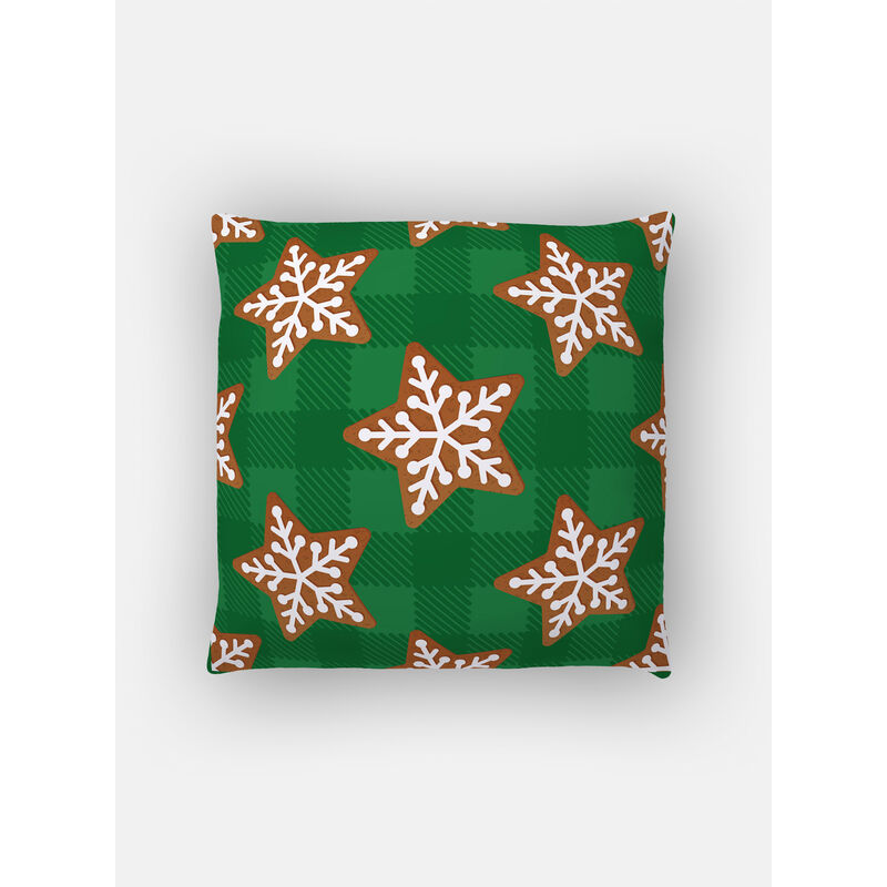 

Cojín con impresión digital, 100% Made in Italy, Cojín decorativo para sofá, desenfundable y lavable, Modelo navideño - Alondra, cm 40x40x5 - Doge