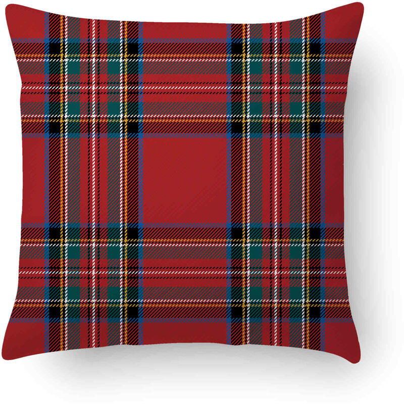 

Cojín con impresión digital, 100% Made in Italy, Cojín decorativo para sofá, extraíble y lavable, modelo Tartan - Libera, 40x40x5 cm - Doge Milano