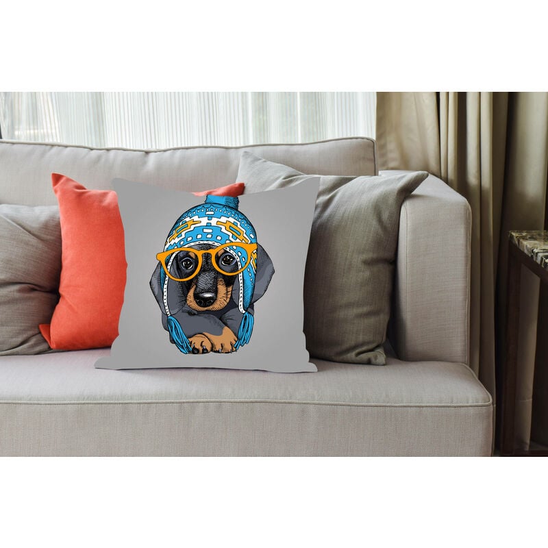 Doge Milano - Coussin avec impression numérique, 100% Made in Italy, Coussin de canapé décoratif, amovible et lavable, Nordic - Modèle Philomène,